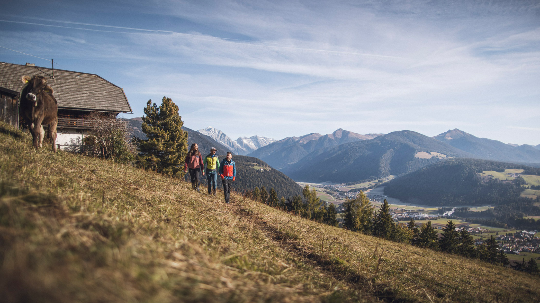 Alpine hike in autumn