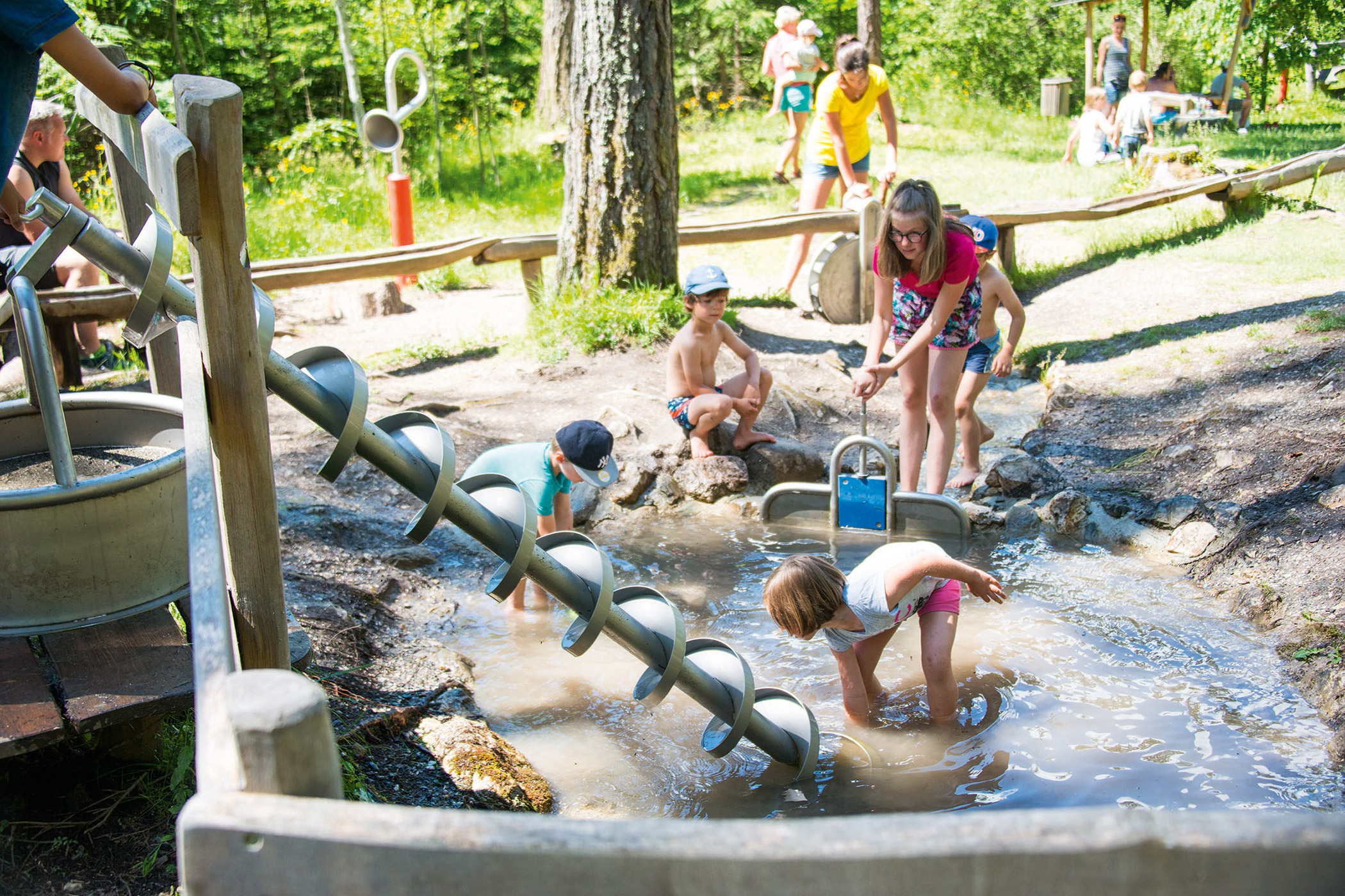 Playing with mud - children's world